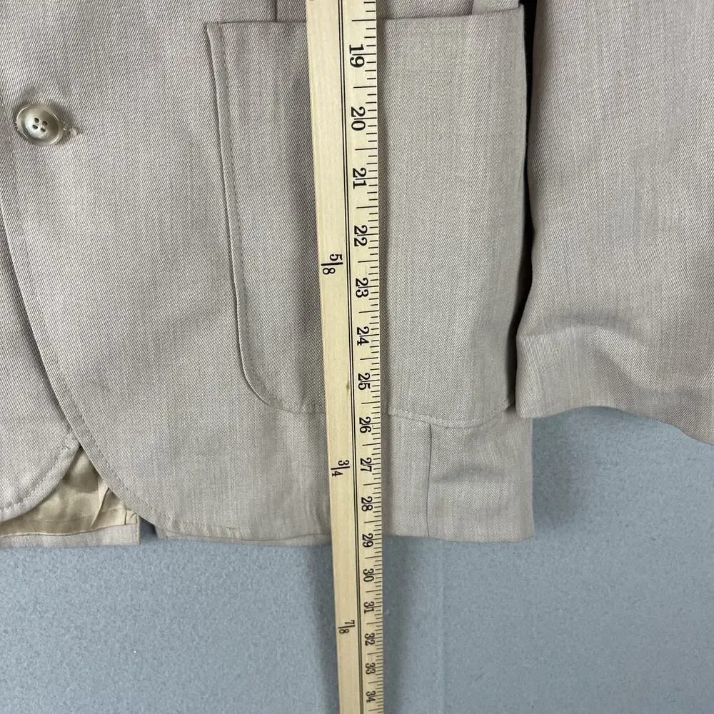 Vintage Angels Flight Blazer Jacket Mens 36R Beige 70s Tobias Kotzin USA Retro